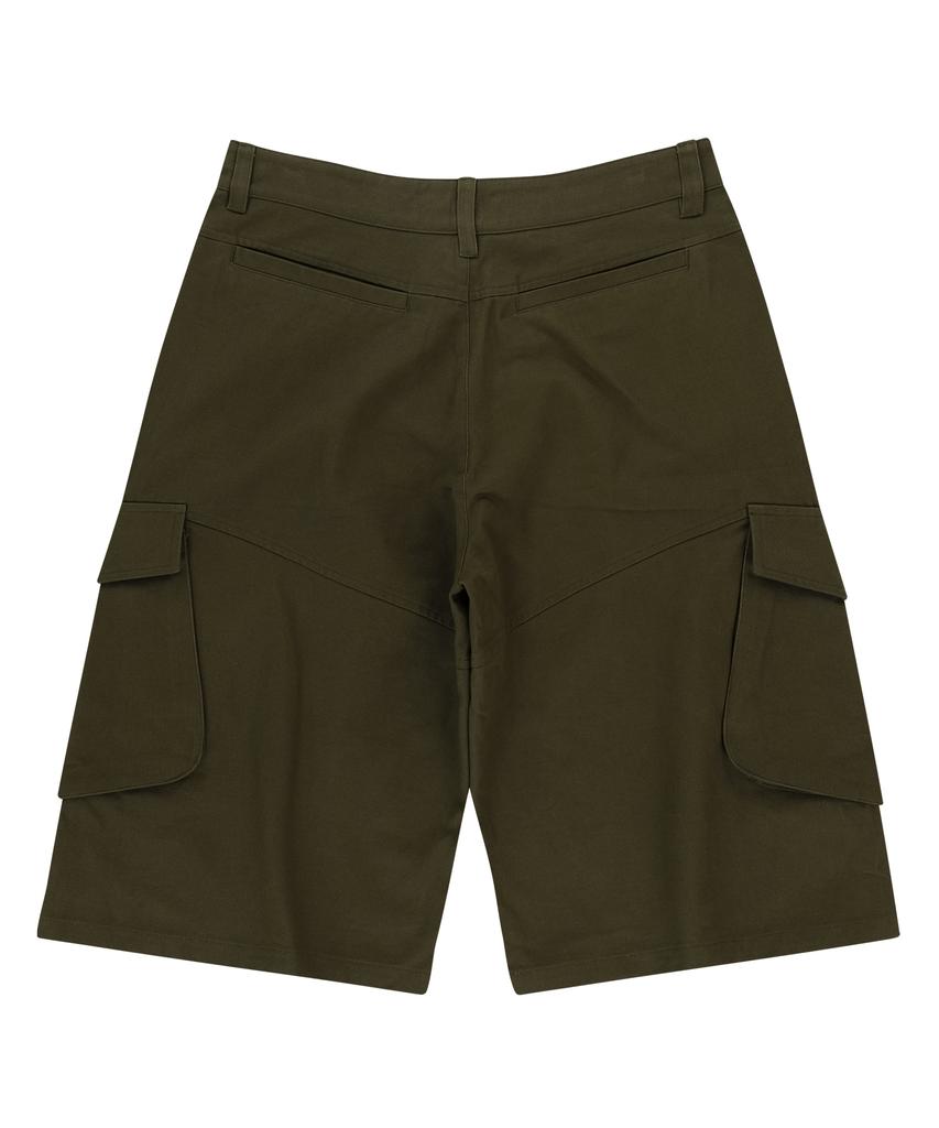 SLOWACID Out-Pocket Bermuda Cargo Cotton Shorts [Khaki]