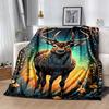 1 Stück Leichte Flanelldecke mit Hirschdruck, Bequeme und Warme Decke, für Camping Sofa Bett und Couch Büro, Geeignet als Geschenkdecke