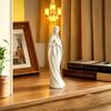 3D Printed Praying Mary Statue Minimalist Blessed Mother Ornament Plastic Scratch Resistant