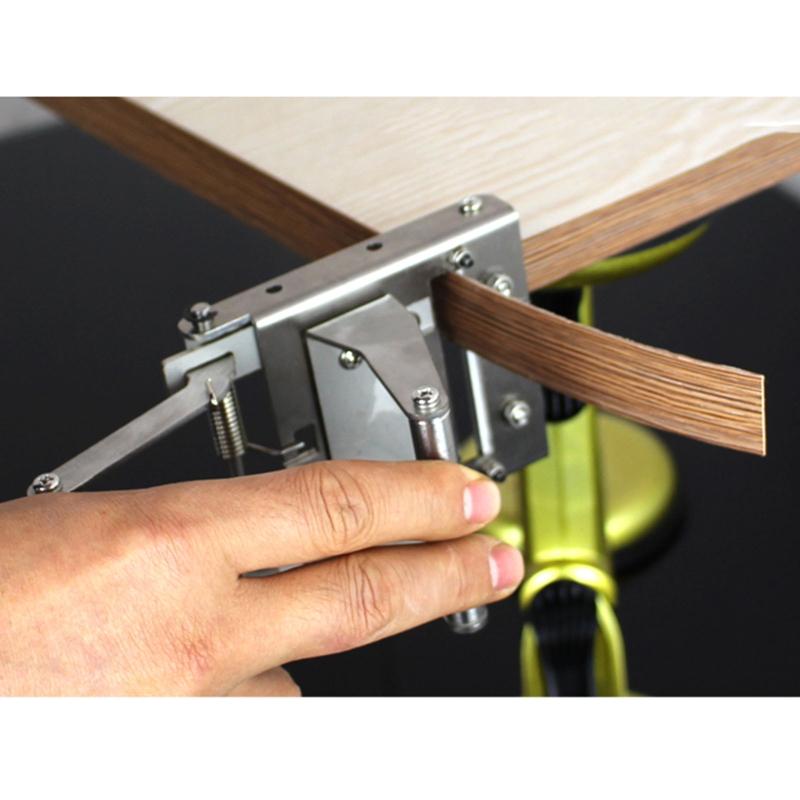 Edge Banding Trimmer Portable Anti-rust Steel Edge Banding Cutter Woodworking Tool for Straight Round PVC Curve Finished