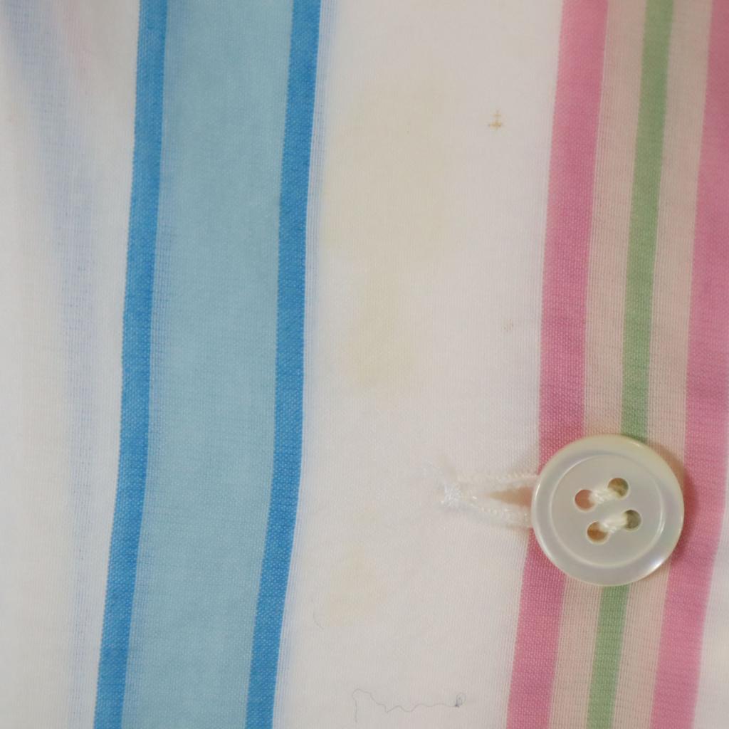 Jane Marple Dans Le Salon made in Japan Streifen Kurzarm Hemdkleid M Damen Gebraucht