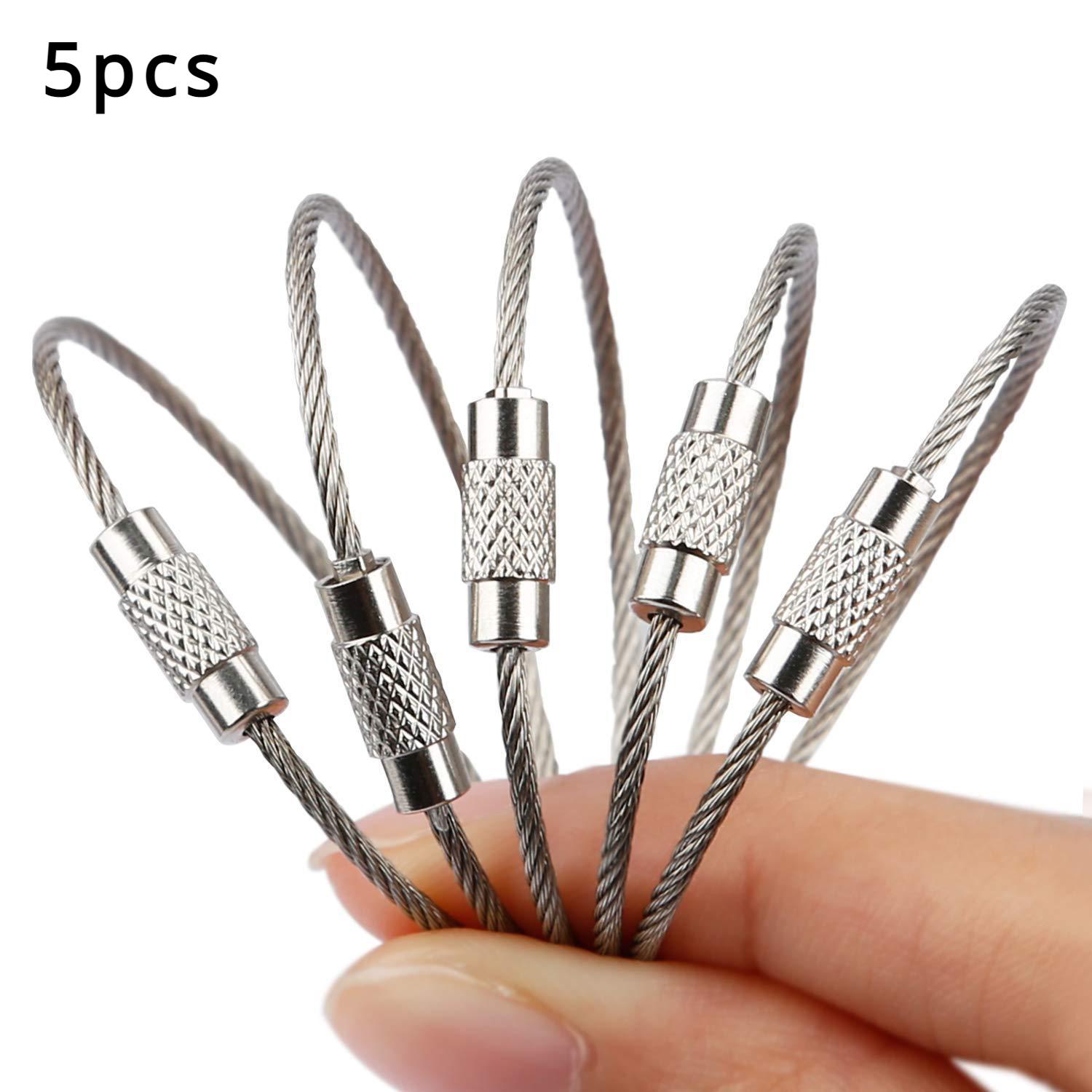 

15CM Outdoor Tools EDC Camping Tools Tactical Equipment Multi Keychain Kit 304 Stainless Steel Wire Rope Keyring Travel Ch