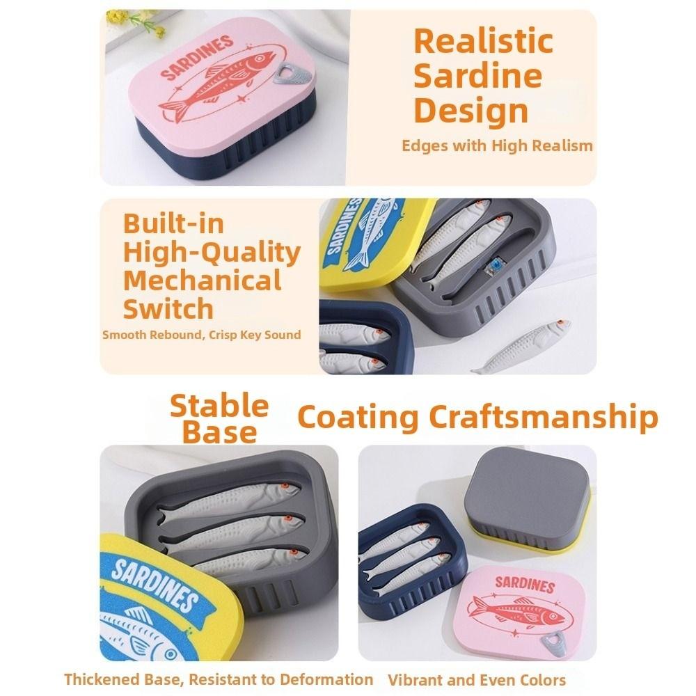 Cute Sardine Tin Decompression Toy Portable Stress Relief Fidget Toy Student Gift