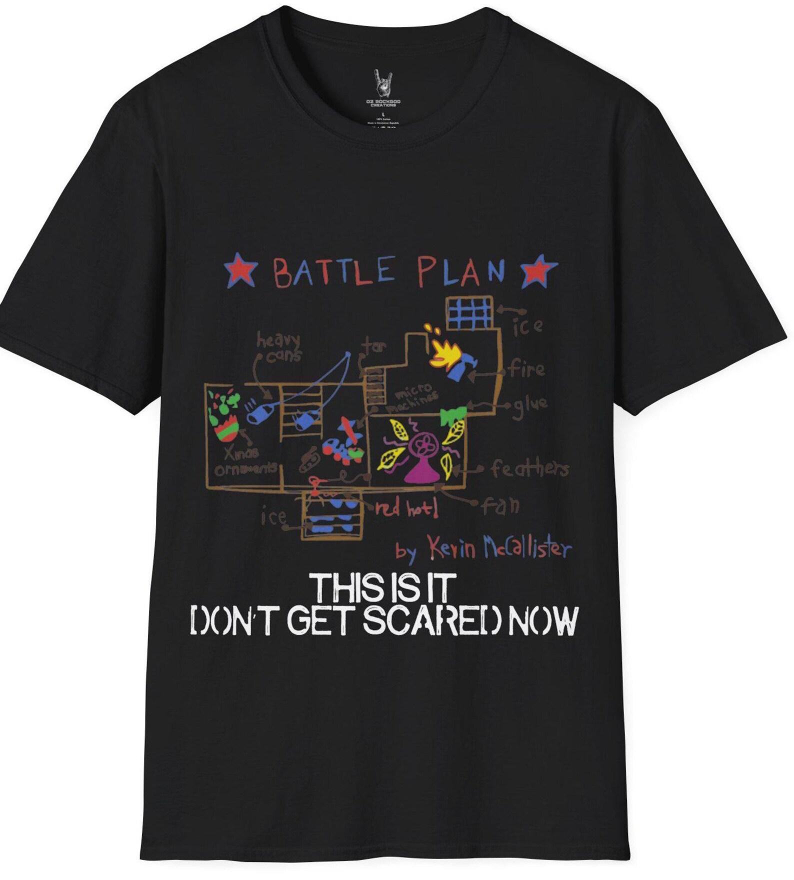Home Alone Battle Plan Shirt, Kevin McCallister 90s Movie Tee 3XL
