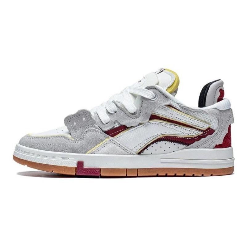 Li-Ning Weiwu PRO Womens Low Top Skate Shoes Gray Anti Slip Lightweight AECT034-3 35.5