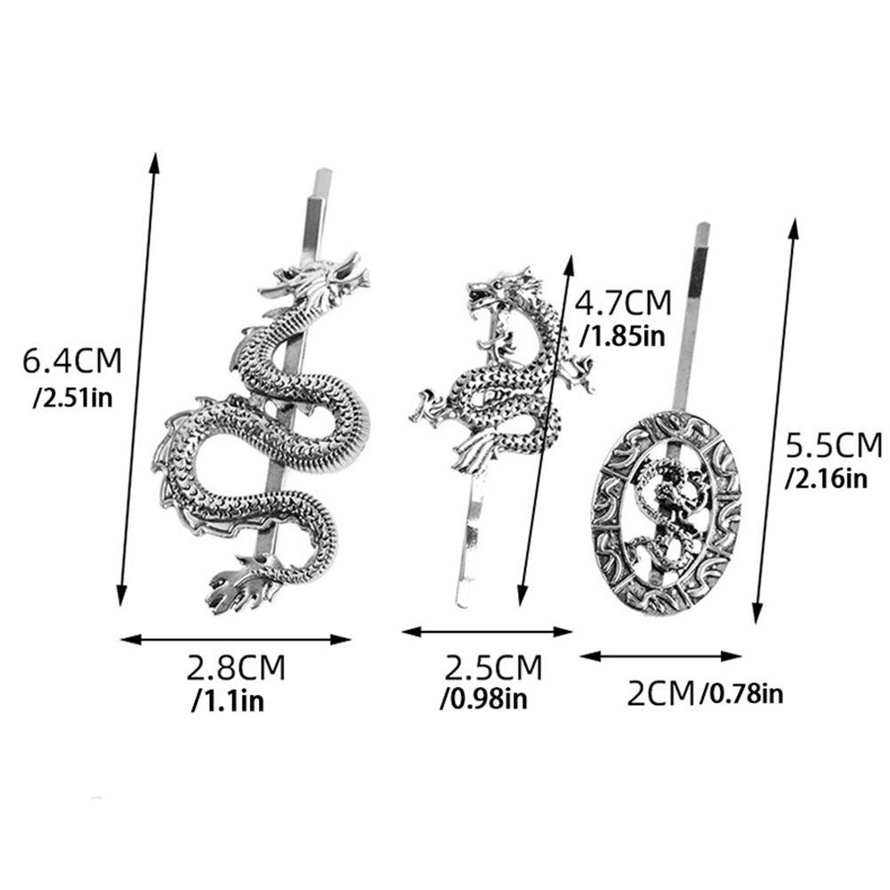 Geometric Shape Dragon Shape Hairpin Chinese Style Headwear Female Hair Accessories Metal Hair Clip