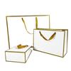 3pcsGold Edge Gift Bag Wedding Holiday Party Gift Packaging Bag Clothing Jewelry Handheld Paper Bag