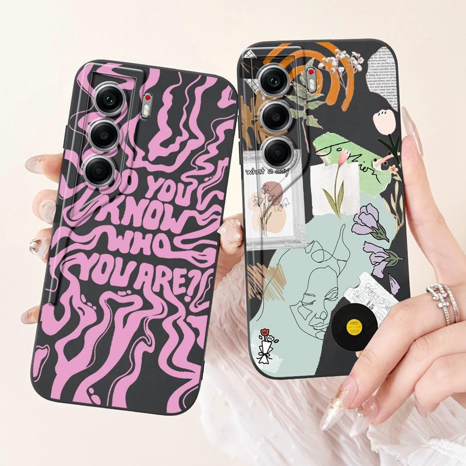 For Tecno Camon 40 Pro 4G Case CM6 Luxury Art Painted Cover Shockproof Phone Case For Tecno Camon40 Camon 40 Pro CM7 Soft Fundas