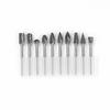 10 Stück Lange Fräser 1/8 Zoll Schaft Vollhartmetall Rotationsfräser Set für Metallschweißnähte Schnitzen Schneiden Gravieren Portieren