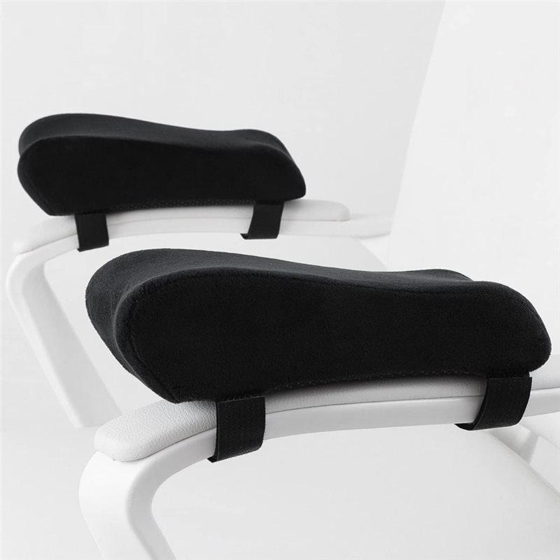 HHO-Memory Foam Armrest Cushion 2Pcs For Office Gaming Chairs Ergonomic Design Elbow Support Pressure Relief Pad