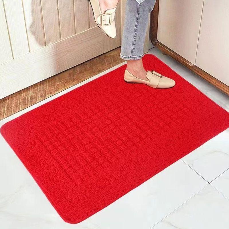 Semi-Circular Non-Slip Water-Absorbing Doormat - Wear-Resistant Floor Mat for Bedroom or Entrance Hall.