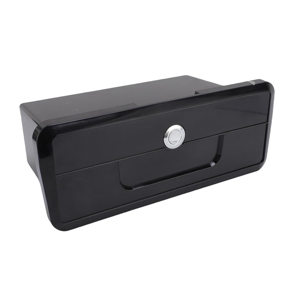 Marine Boat Storage Compartment Multifunctional Lockable ABS Locking Plastic Glove Box with Double Cup Holder Black