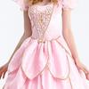 Beliebtes rosa Feengöttin Prinzessinnenkleid, Blumenfee Cosplay Kleidung, Halloween Kostüm Erwachsene