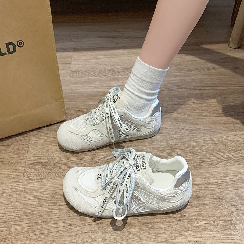 Summer New Platform Shoes Women's Breathable Mesh with Skirt Board Shoes