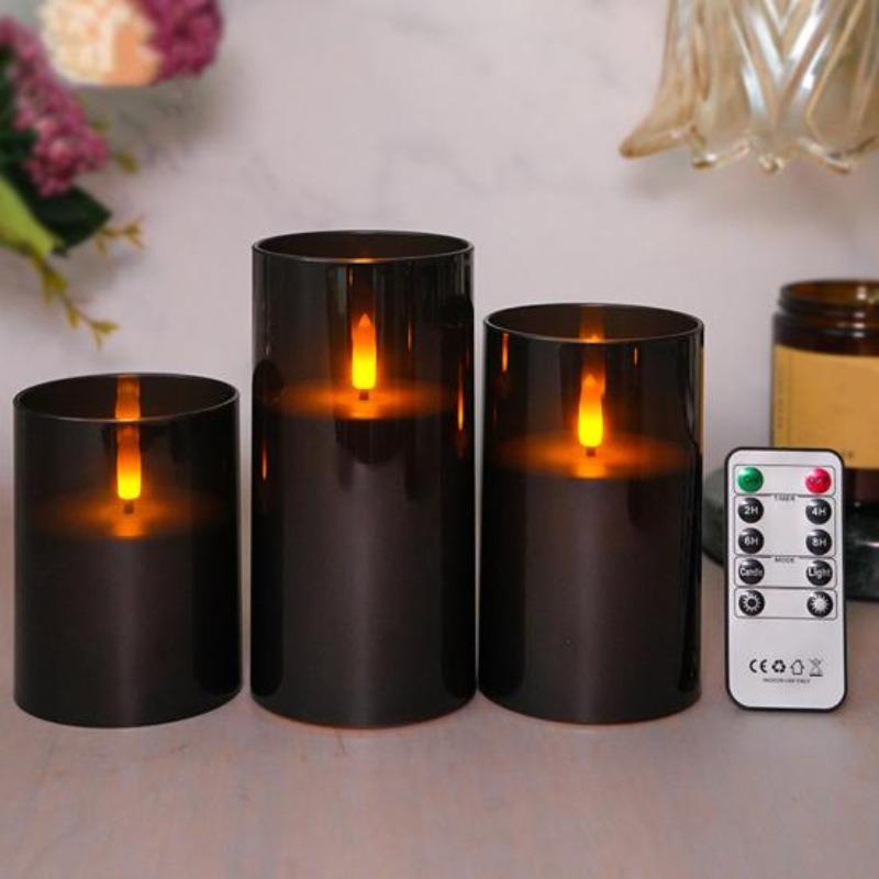 Velas LED Sem Chama a Pilhas Tremeluzentes Falsas Velas Elétricas de Pilar com Controle Remoto para Casamentos Decoração de Casa para Feriados