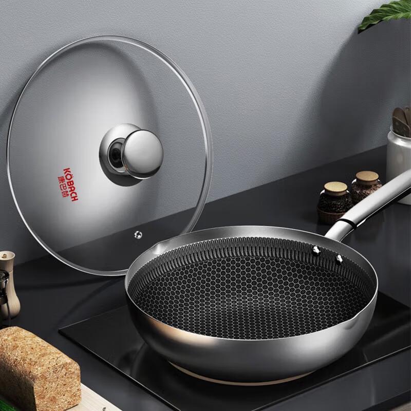 Kangbache 30cm 316L Stainless Steel Non-stick Frying Pan