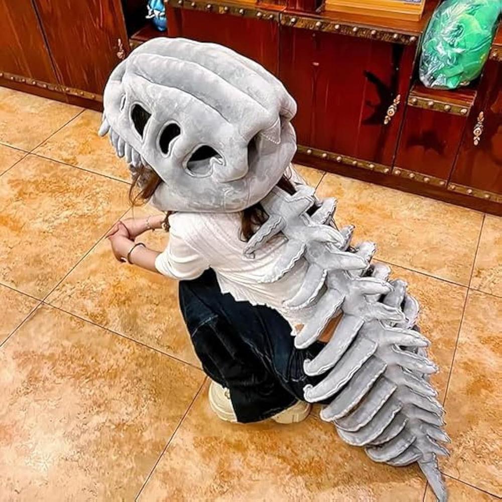 Cappello Scheletro Dinosauro Divertente Morbido Scheletro Dinosauro Cosplay Props Costume Scheletro Dinosauro Per Bambini e Adulti Regali di Compleanno