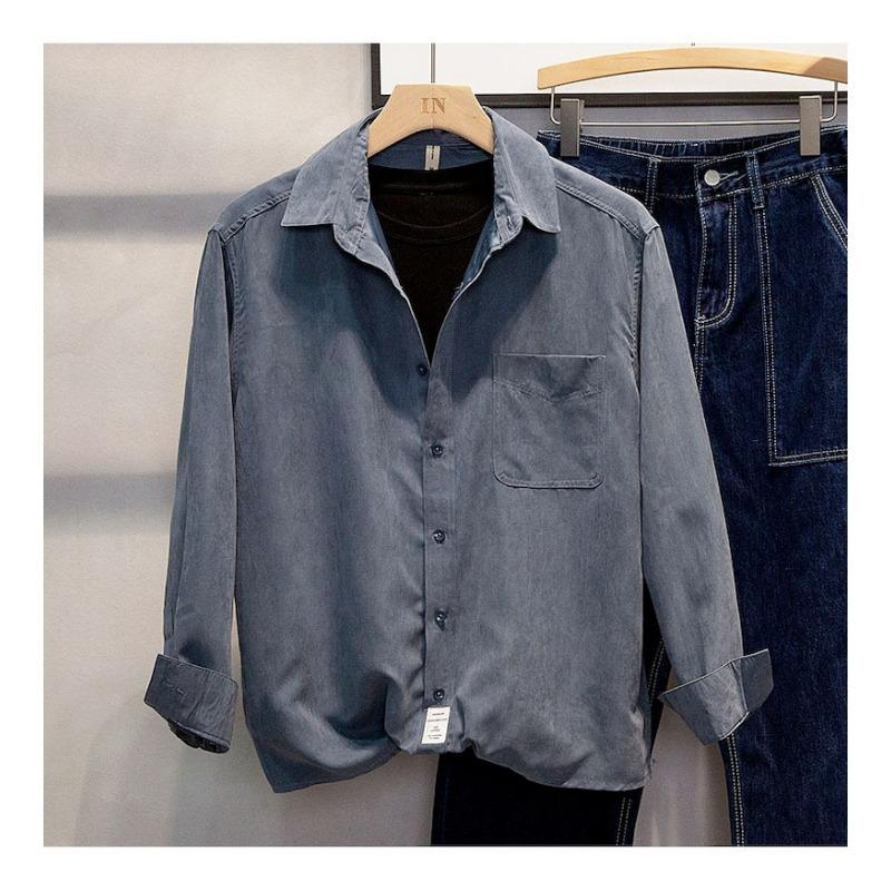 Long-sleeved Shirt Men's Design Niche Early Autumn Casual Jacket Men's Spring and Autumn Loose and Mature Shirt