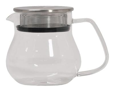 Pearl Metal Glass Teapot, 400ml, Heat-Resistant Glass, Tea Server with Strainer, Dishwasher Safe, L-7548