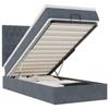 Maison Exclusive - Ottoman Bed Frame with Dark Grey Mattress 90x190 Cm Velvet