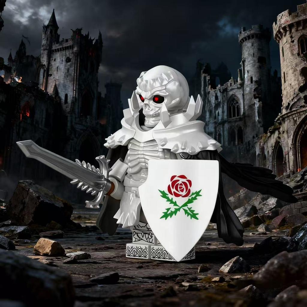 Medieval Skeleton Knight Skeleton Horse Compatible Bricks Berserk Guts Puzzle Action Figures Model Building Blocks Doll Toy Gift