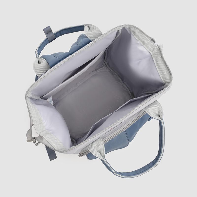 Colorblock Nylon Convertible Backpack with Dual Front Flap Pockets Top Handle Casual Daypack for Women Daily