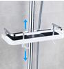 Bathroom Shower Storage Rack Organizer Pole Shelves Shampoo Tray Stand Single Tier No Drilling Lifting Rod Shower Head Holder