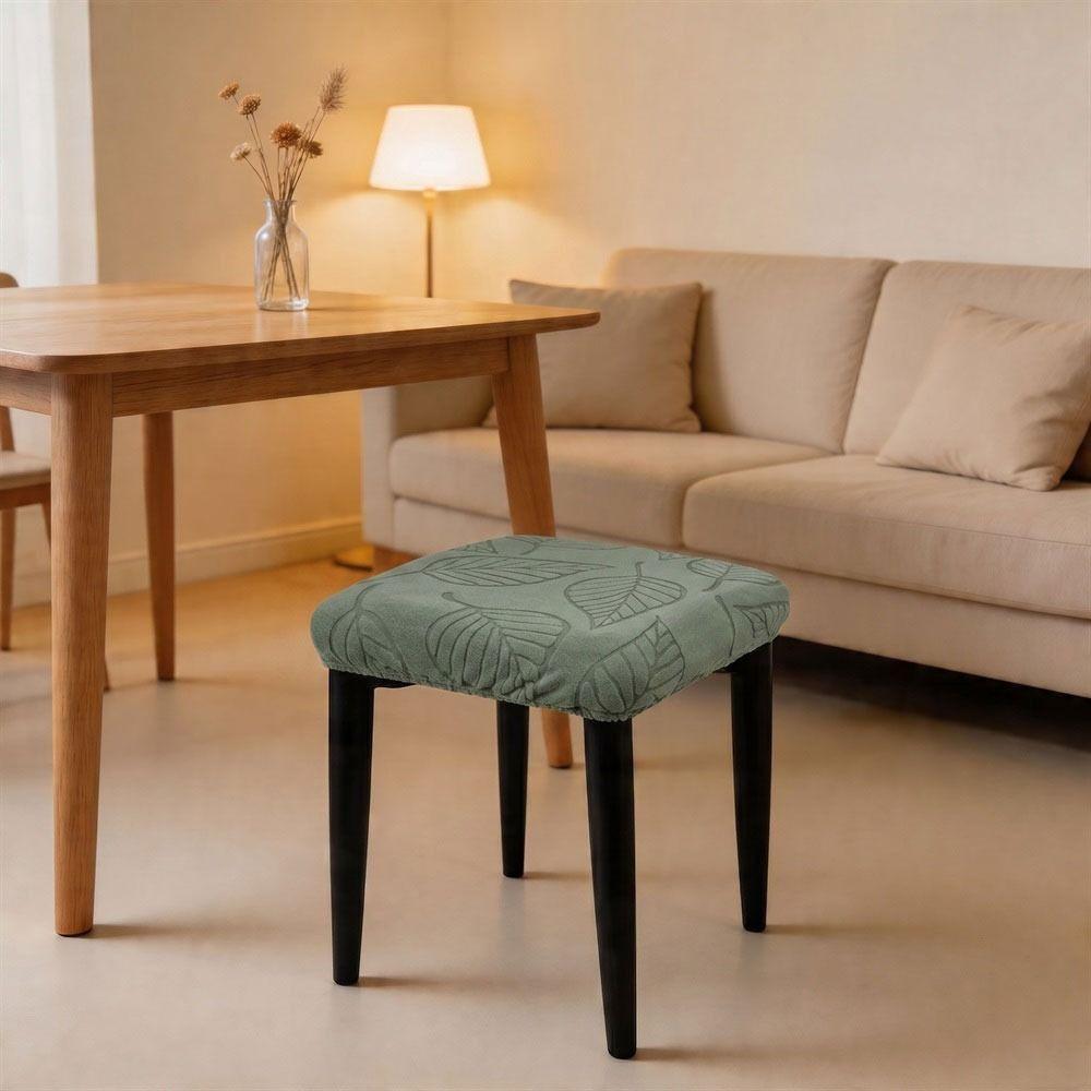 Waterproof Chair Seat Cover Leaf Stool Cover Universal Fiit Stool Case  for Square Chairs