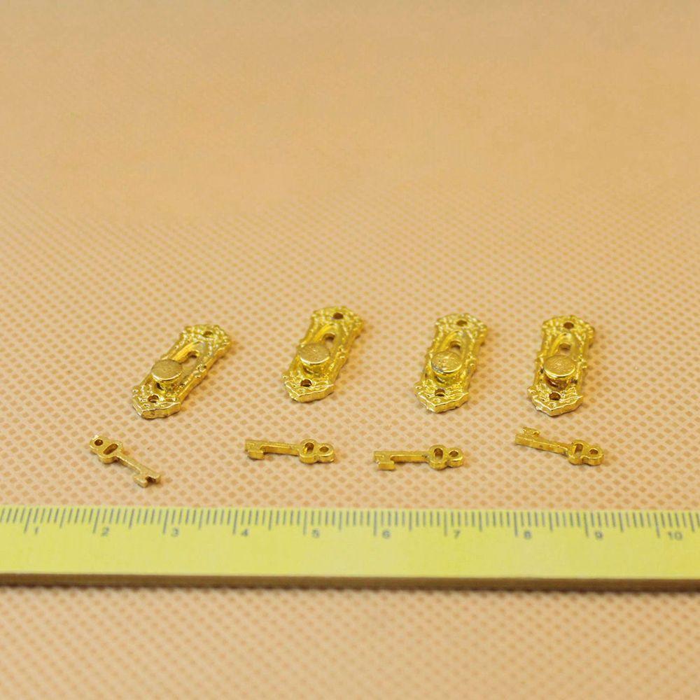 1pc Fashion Vintage Retro Door Lock 1/12 Dollhouse Miniature Mini Key