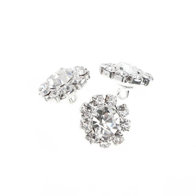 5Pcs 12mm Round for Rhinestone Shank Button Sewing Craft Embellishment DIY,Shank Back Sewing Craft Embellishment for DIY