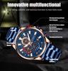 CURREN 8415 Men's Six-Hand Quartz Waterproof Business Watch with Calendar