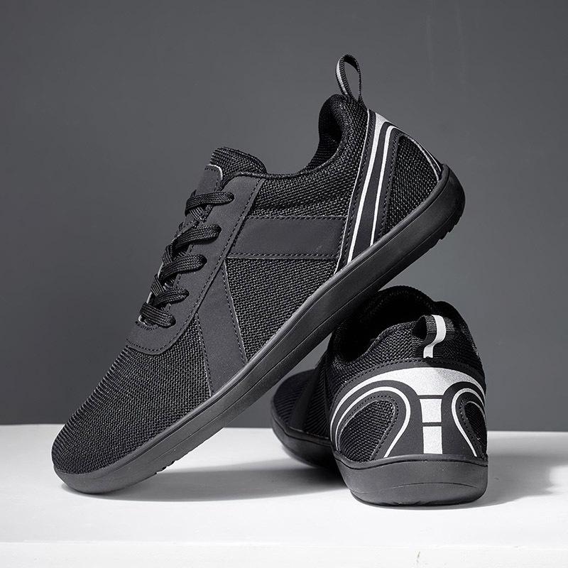 Light Luxury Couple Shoes Autumn New Wide Last Wide Palm Sports Shoes Casual Breathable Mesh Running Shoes