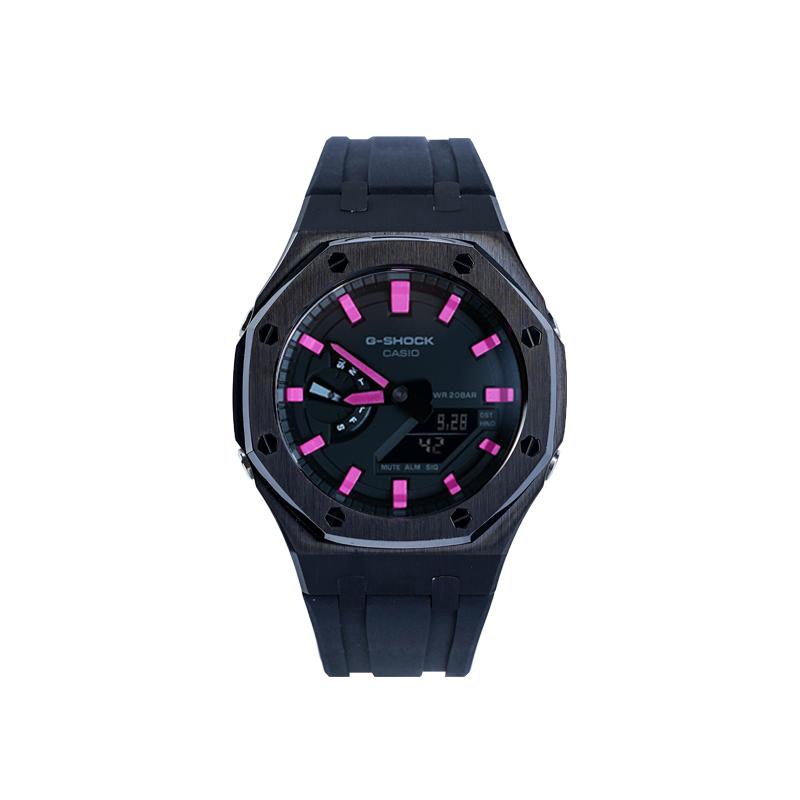 

CASIO Men Liquid Crystal,Analog Dual Display Series Black Watch GA-2100-7A(Watch8--) Regular Watch Box