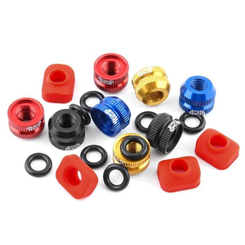 1/2Pcs Bike Vacuum Tire Presta Valve Nuts & Caps, Safe  Bicycle Inner Tube Valve Protector Caps
