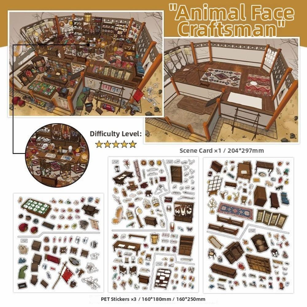My Home Theme Cabin Scene Stickers Cottage 3D Stacking Stickers Landscape Stickers  Art Crafts