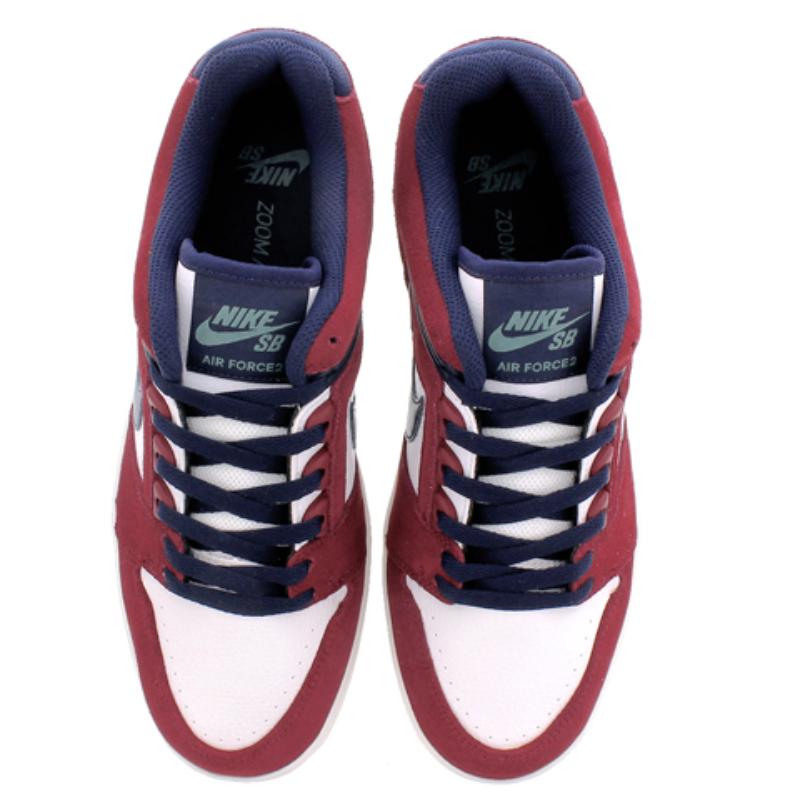 Nike Air Force 2 Low Sb 'Team Red Obsidian' Skateboard Shoes AO0300-600