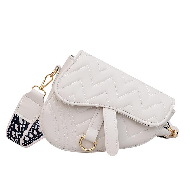 

2024 popular solid color sewing line trendy women s large-capacity women s bags new trendy summer shoulder messenger bag saddle bag