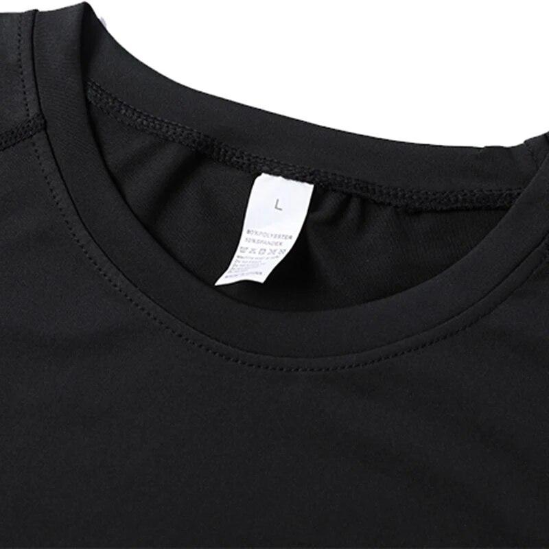 Pánská kompresní košile s potiskem Sportovní Fitness Krátký rukáv Pohodlné Prodyšné Ležérní Léto