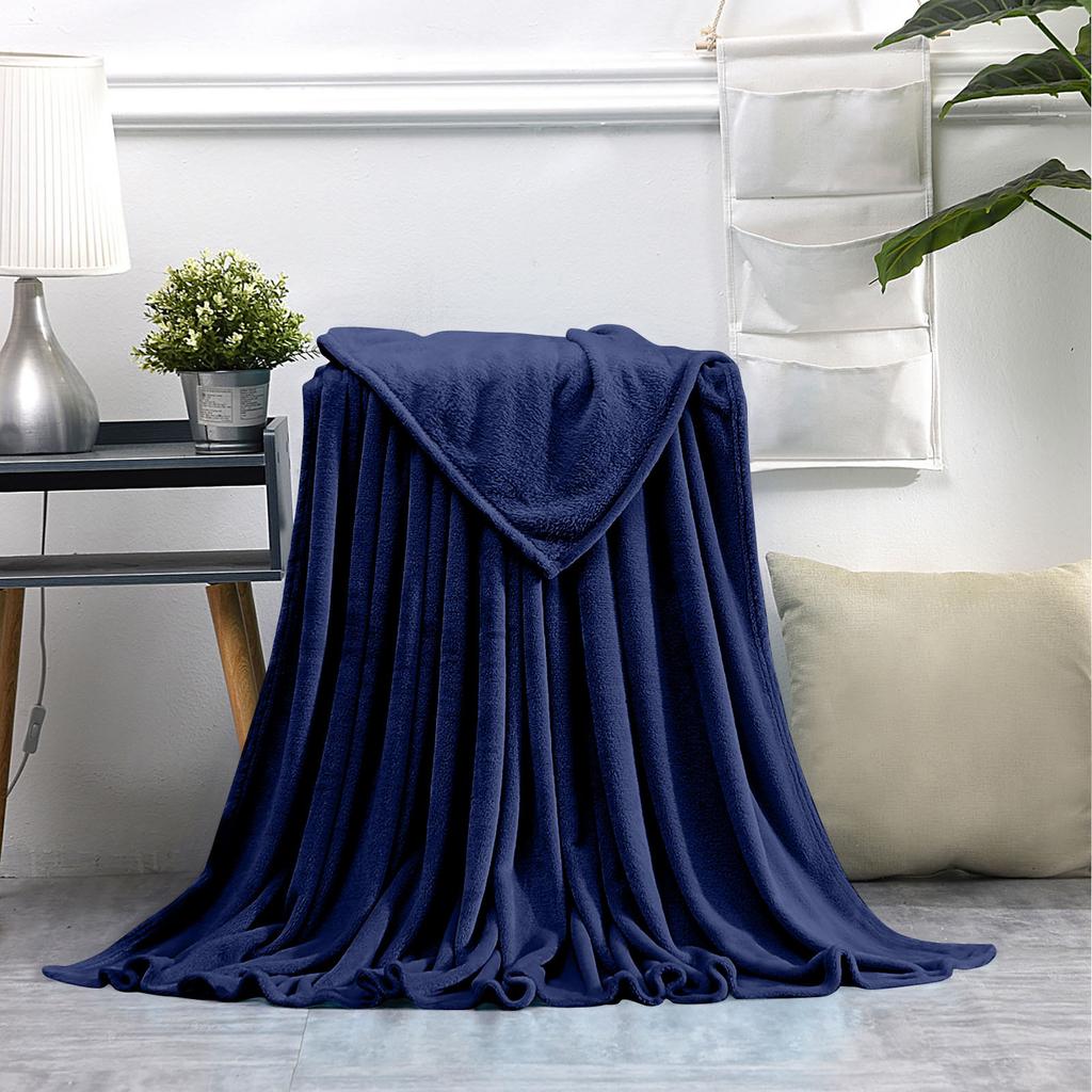 Faux Blanket, Super Soft Warm Solid Warm Micro Plush Fleece Blanket Throw Rug Sofa Bedding, Cozy &  Blanket
