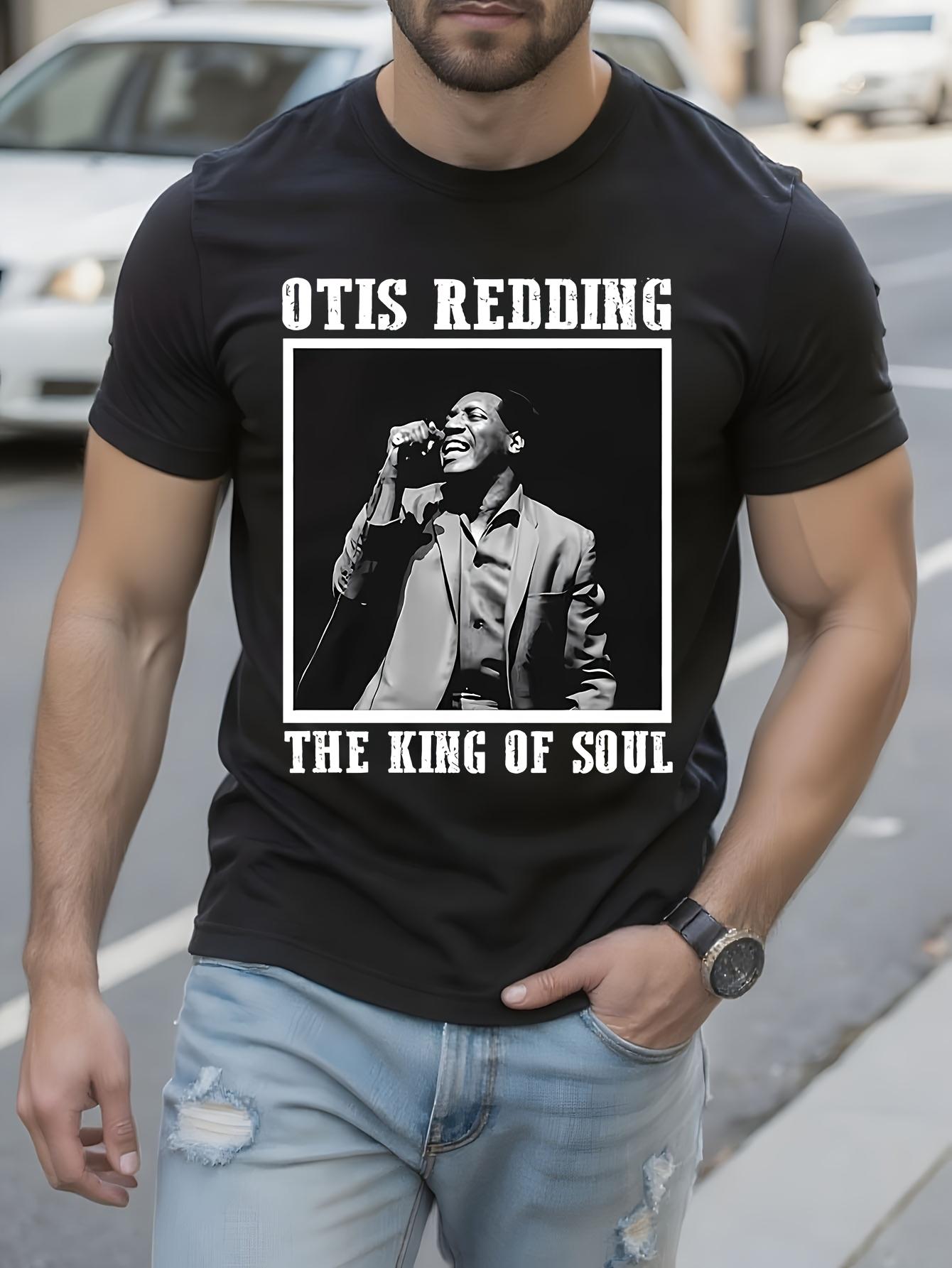 Otis Redding The King of Soul Graphic Tshirt Black Vintag... XXL