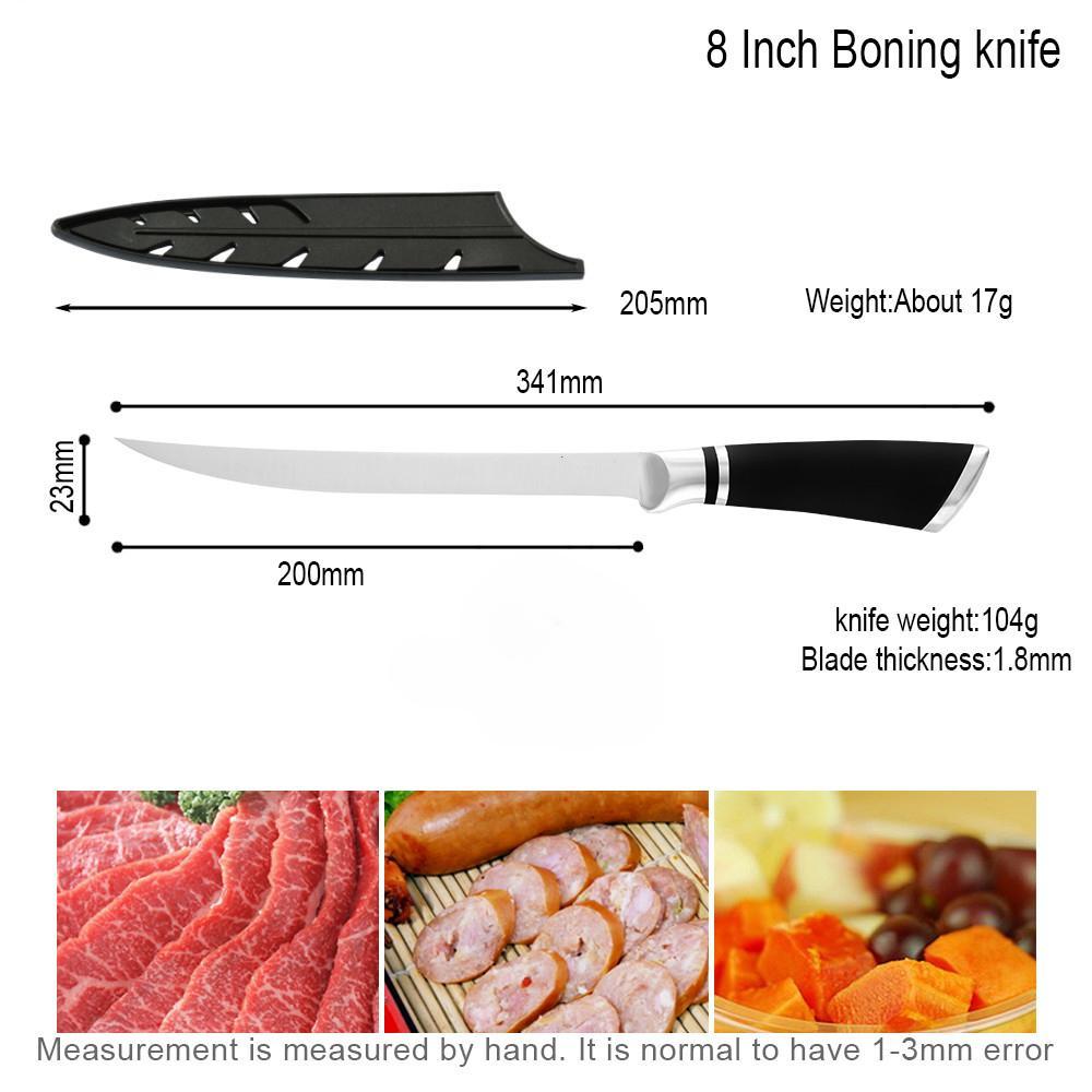 Edelstahl von 6/7/8 Zoll Messer für ein zusammenklappbares Küchenmesser für Knochen, Fleisch, Fisch, Sushi, ein Messer für Gemüse, ein Werkzeug zum Kochen
