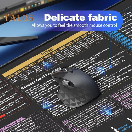 Extra veľká podložka pod myš Odolná proti opotrebovaniu Vodotesná Protišmykový dizajn Ľahko sa čistí Podložka na stôl s ťahákom pre Excel Herná podložka