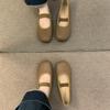 Fashion Shallow Mouth Knitting Flats Soft Shoes Woman 2025 Female Footwear Round Toe New Dress Grandma Retro Mary Janes Grandma Shoes Fe