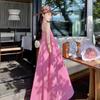 Pink dopamine sweet age-reducing girl feeling loose lazy wind cover belly Maldives Sanya beach skirt