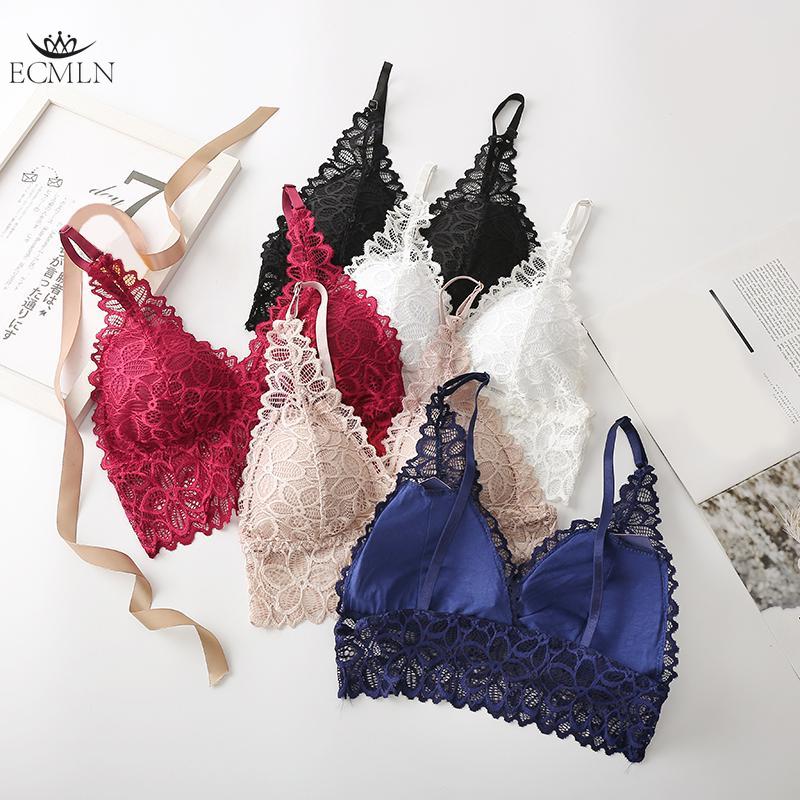 Bralettes de Renda para Mulheres Bralette Acolchoado de Renda Bandeau