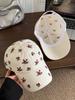 Kawaii Embroidery Baseball Cap for Women Aesthetic Food & Wine Pattern Soft Cotton Adjustable Dad Hat Summer Outdoor Sunshade Cap