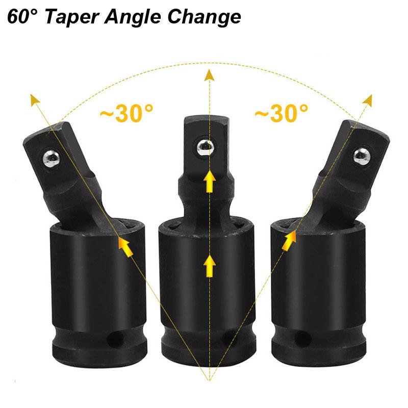 360 Degree Impact Universal Joint-Socket Swivel Knuckle Joint Air Wobble Socket Adapter Extension Electric Wrench 1/2 3/8 1/4