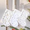 New Snowflake Christmas Knitted Socks Embroidered Gift Bags Large Capacity Hanging Candy Bag Christmas Home Ornaments