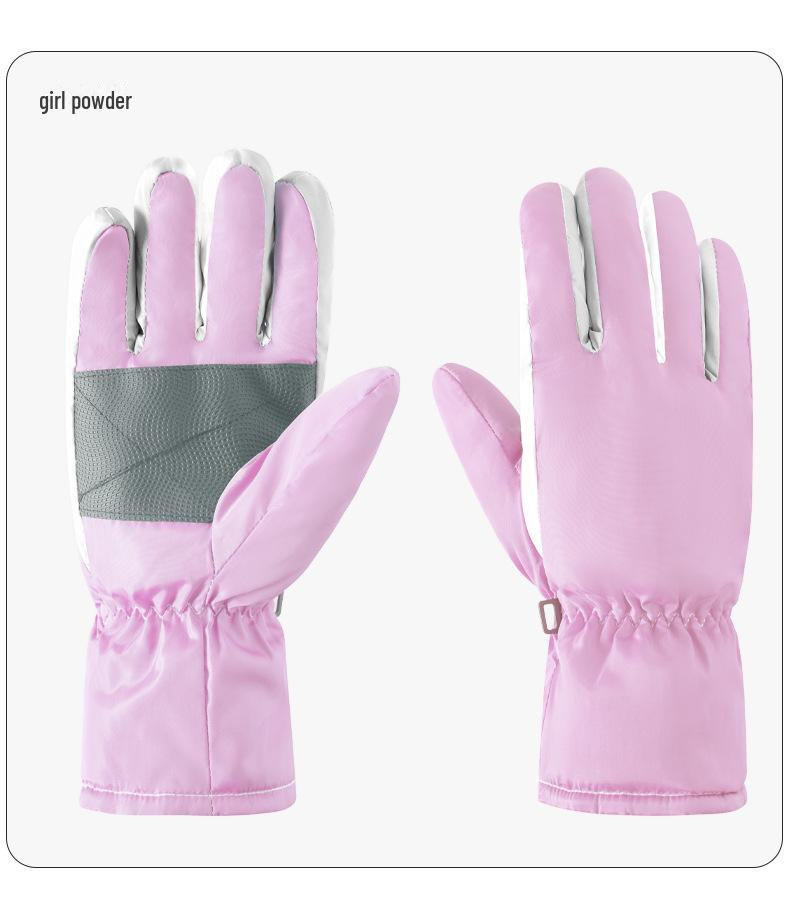 Electric Heated Velvet-Lined Ski Gloves - Waterproof, Windproof, Non-Slip for Men & Women