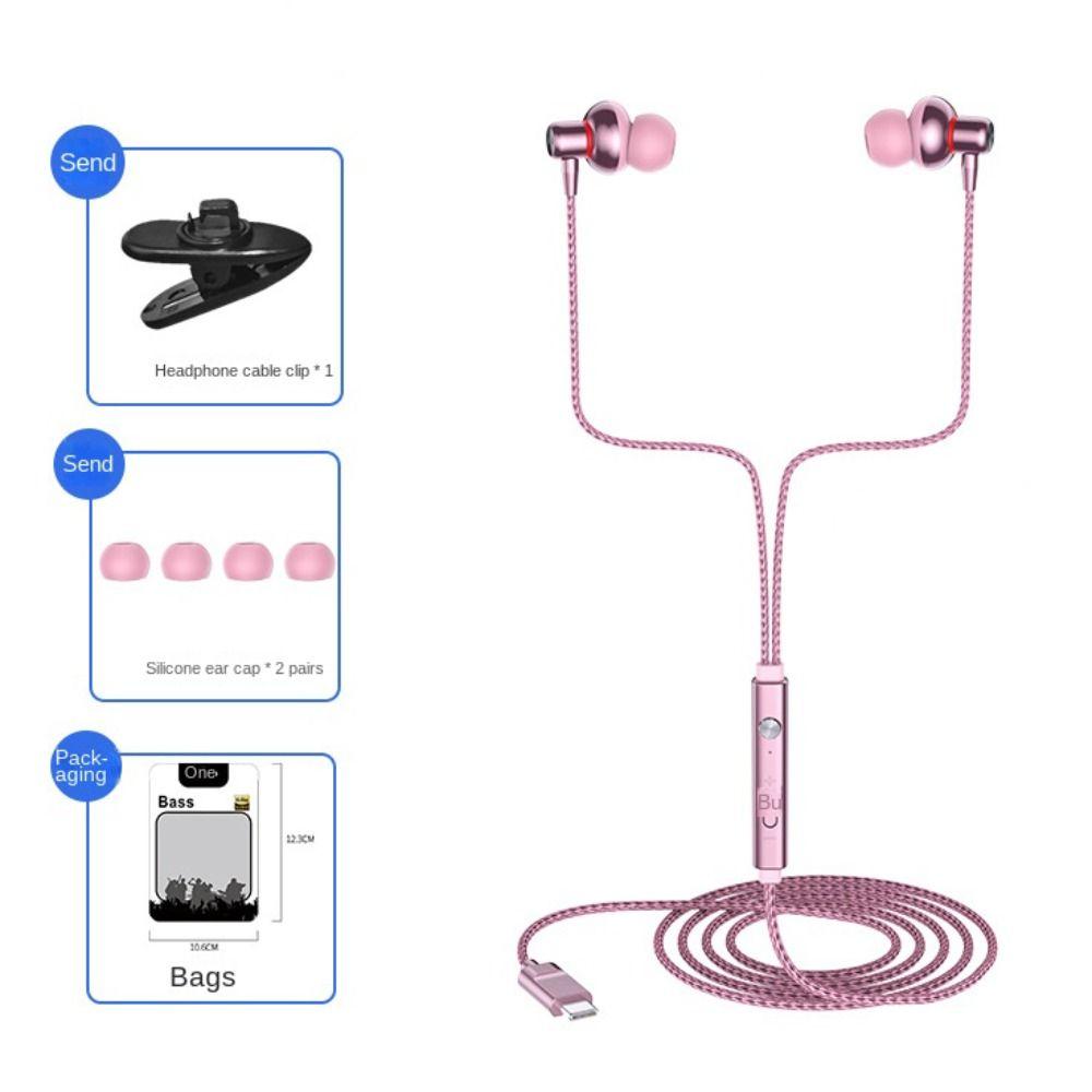 Heavy Bass Wired Headphones Wired Subwoofer Earphone in Ear Headphone Birthday Gift